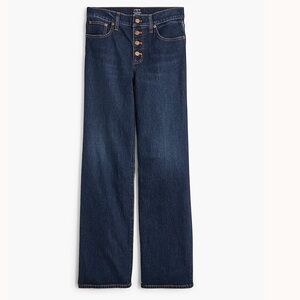 J. Crew Factory Full-length wide-leg jean in all-day stretch size 27 Space Navy